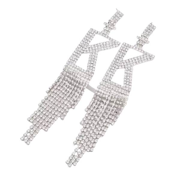 Strass oorbellen letter K